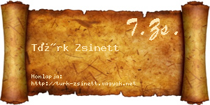 Türk Zsinett névjegykártya